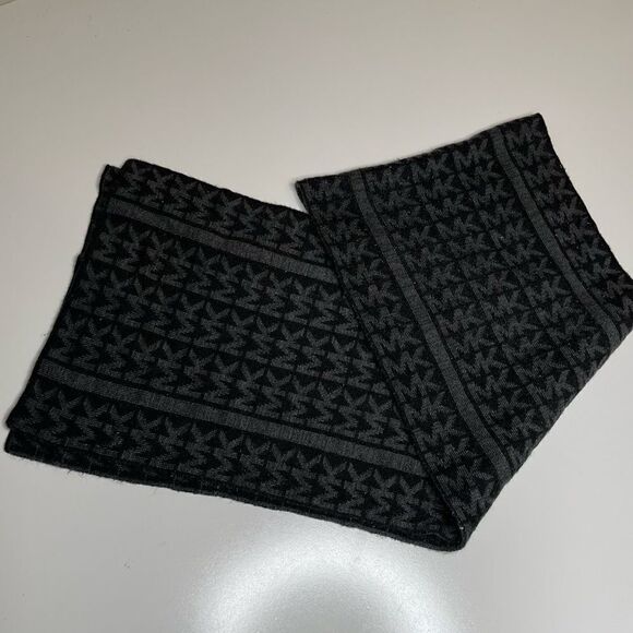 Michael Kors Black on Gray Super Soft Women's Scarf - Picture 3 of 5
